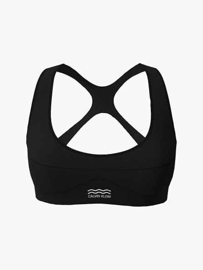 Calvin Klein Fürdőruha HU640739 | Calvin Klein Core Pool Bralette Női Bikini Felső Fekete